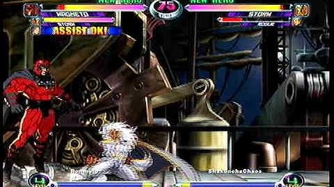 MvC2 Online (360): Brett (MSP) vs ShakunohaChaos (Rog/Storm/Cyke) 1 .:10.23.09:.