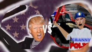 Granny Trump Vs Granny Police mod | Scary Butcher 👵#shorts