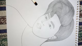 sketch drawing of k-pop star jimin #btsarmy #bts #art #face #sketch #sketching #tutorial #how #trend