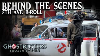 Ghostbusters Frozen Empire Behind the Scenes B-Roll: 5th Avenue Chase