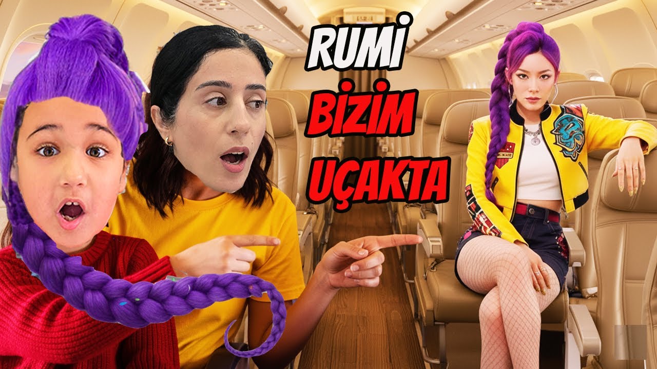 RUMİ İLE AYNI UÇAKTAYIZ ESRA VE NİL ÇOK ŞAŞIRDI