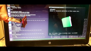 Visualization of the readings of BNO080 (Sparkfun VR IMU), using ROS