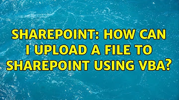 Sharepoint: How can I upload a file to sharepoint using vba?