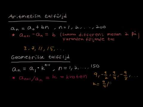 Video: Vilka är formlerna för aritmetiska och geometriska sekvenser?