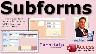 how to create a form with a subform to show related records in microsoft access