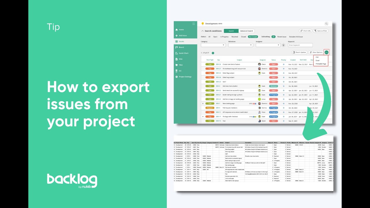 Backlog: Exporting issues - YouTube
