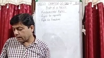 Class V EVS 07 01 2022 by Mr Rupesh Chapter 20 Birth of a Nation