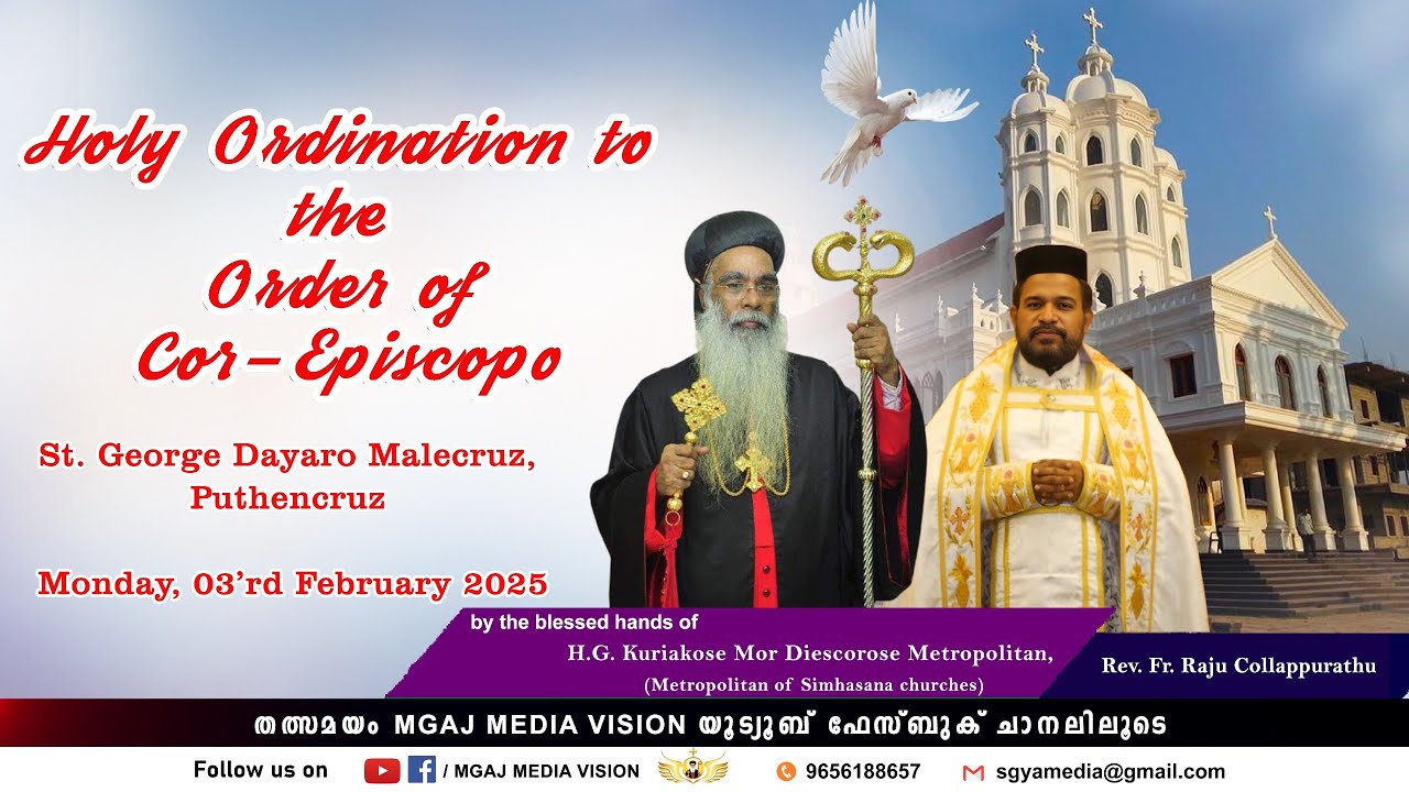 LIVE STREAMING || Holy Ondination to the Order of Cor-Episcopo || Rev ...