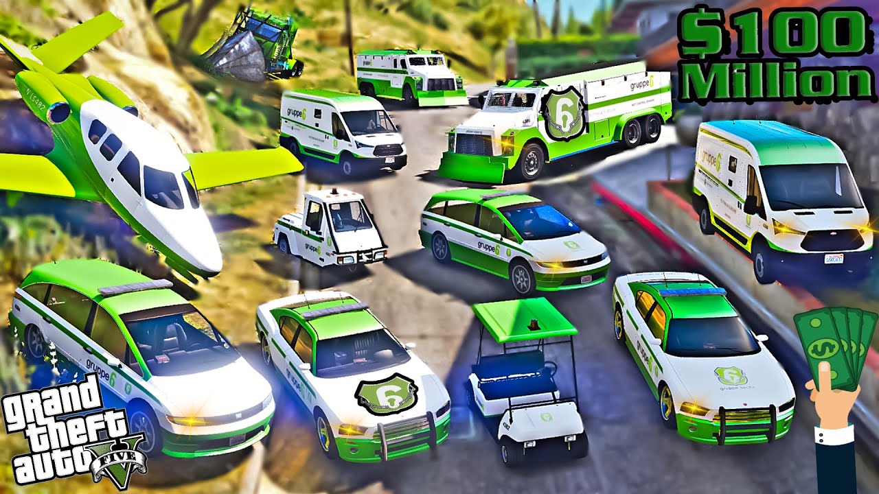 GTA-5 Stealing Gruppe Security Vehicles with Franklin ! (Real life cars ) #26