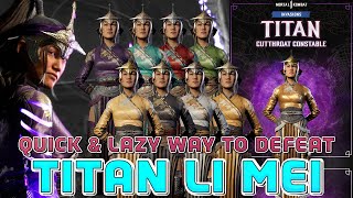 How To BEAT Titan Li Mei EASY 🚫💦 | Mortal Kombat 1 Invasions Titan Battle