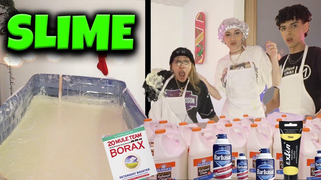 ALONDRA, RAI Y ALEX HACEN UNA PICINA DE SLIME GIGANTE !!