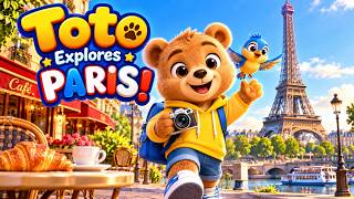 🐻✈️ Toto Visits Paris! 🇫🇷 | Happy Toons 🌎