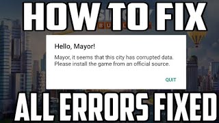 SimCity 👉 How To Fix Corrupted Data In Simcity || All Errors Fixed || Watch Full Video