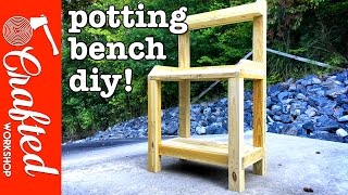 Build Article: https://craftedworkshop.com/build-diy-potting-bench/ In this episode, I show you how to build a DIY potting bench for all 