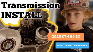 How To Install the Transmission in a 2023 KTM 85SX (Bottom End Assembly - Part 1)