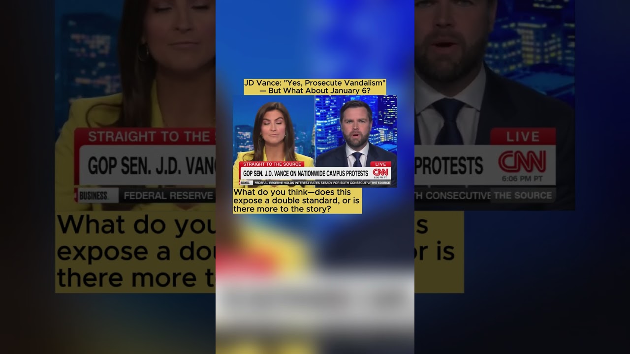 Джей Ди Вэнс: «Да, вандализм нужно преследовать по закону» — но что насчёт 6 января? 