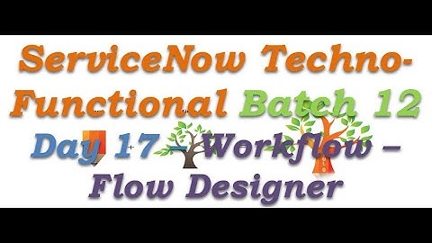 Batch 12 | Day 17 | Workflow and Flow Designer