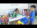 Children Pretend Play Shopping at Toy Store Shop with Toys from Hasbro