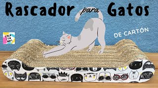 Cómo hacer un RASCADOR PARA GATOS casero CON CARTÓN - DIY FÁCIL - Manualidades para mascotas