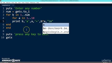 101 Learn python and ruby programming:- Multi multiplication table