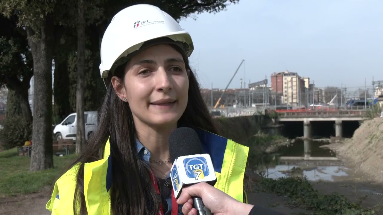 Firenze  - Cantiere lungo il torrente Mugnone, per la sicurezza idraulica