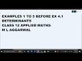 EXAMPLES 1 TO 5 BEFORE EX 4.1 CH 3 MATRICES CLASS 12 APPLIED MATHS