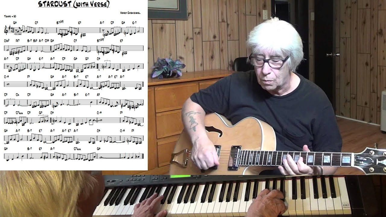 Stardust - Jazz guitar & piano cover - Yvan Jacques