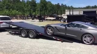 Using A Kaufman full tilt car hauler to Load A 2016 Corvette