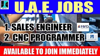 Sales Engineer And CNC Programmer Job Vacancy In Dubai Sharjah UAE - Dubai Jobs | Dubai Jobs 2021