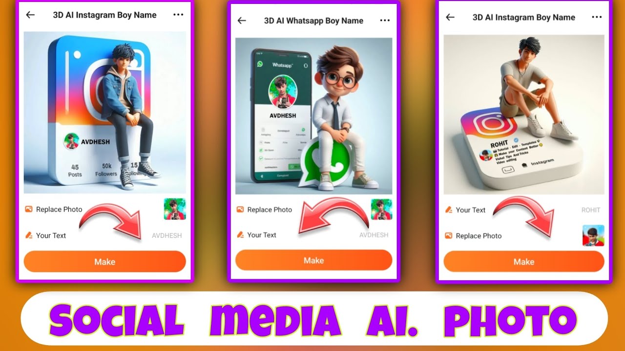 How To Create 3D Ai Social Media Boy Image | Trending Social Media ...