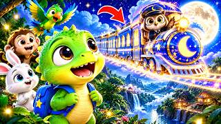 Dinosaur's Magical Moon Train Adventure 🦖✨ | Bedtime Stories for Kids