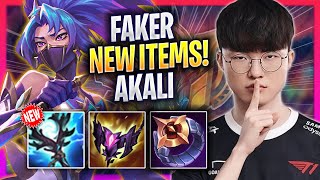 FAKER TRIES AKALI WITH NEW ITEMS! - T1 Faker Plays Akali MID vs Yasuo! | Season 2024