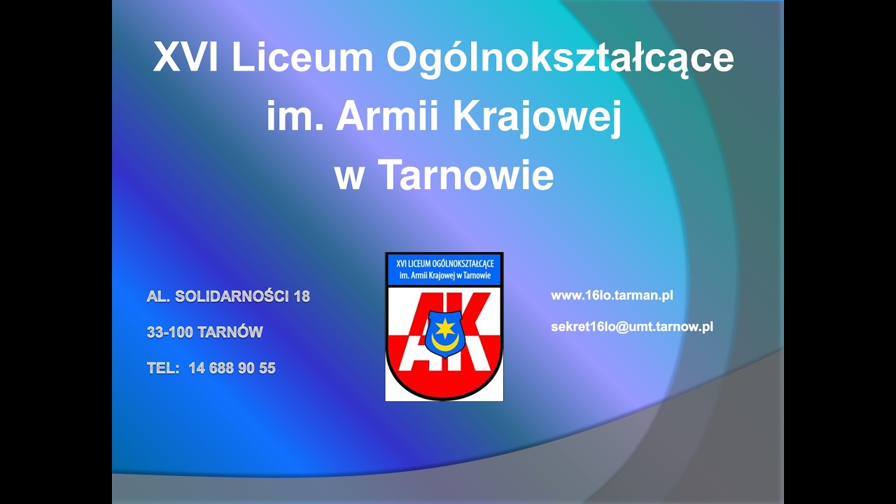 Oferta edukacyjna XVI LO w Tarnowie 2026-2027