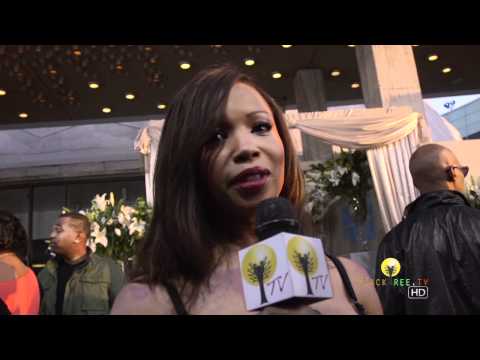 Elise Neal on the red carpet for Jumping The Broom