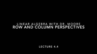 Lecture 4 part 4 - Rows versus columns