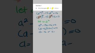 Solving Exponential Equations in Quadratic Form: Maths Methods Exam Question