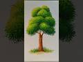 )🌳 How to draw Tree – Step By Step/easy watercolor tree/realistic tree painting/ped kese bnye #short
