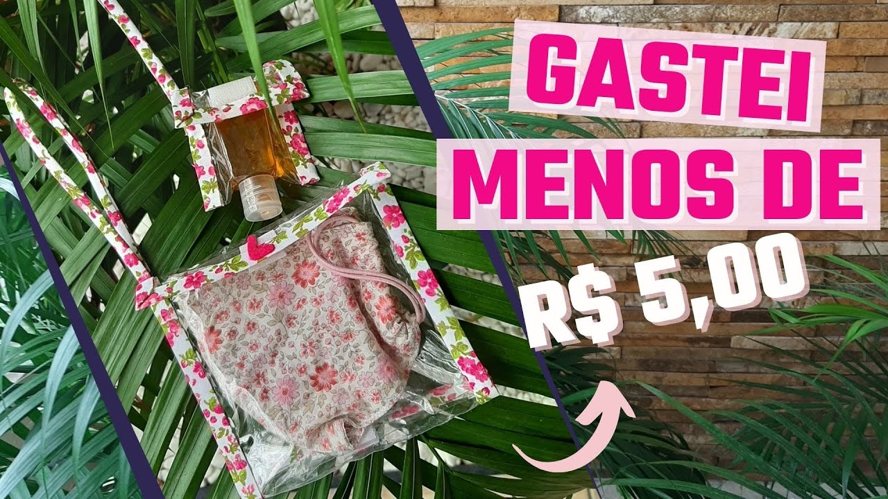 KIT PORTA ÁLCOOL EM GEL E PORTA MÁSCARA DUPLO SEM COSTURA, BARATO E FÁCIL!!! | Artes DIY Amanda