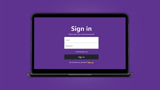 Learn Bootstrap 5 - How To Create a Sign in Page