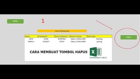 membuat tombol hapus dengan vba di excel || vba excel || tutorial excel || excel