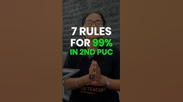 Score 99% in 2nd PUC with these 7 Rules #shorts #puboard #karnatakaboard #kcet #kcet2025