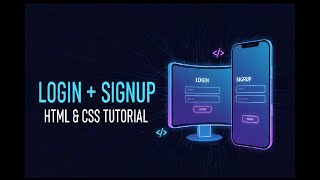 Create Login & Signup Form Using HTML and CSS | Responsive Design