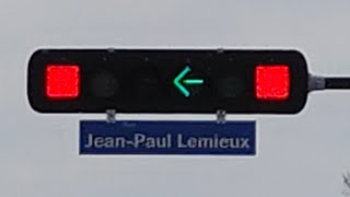 Fully Symbolic 6-Section Signals Performing Leading Left Turn Green Arrow (Protected/Permissive)