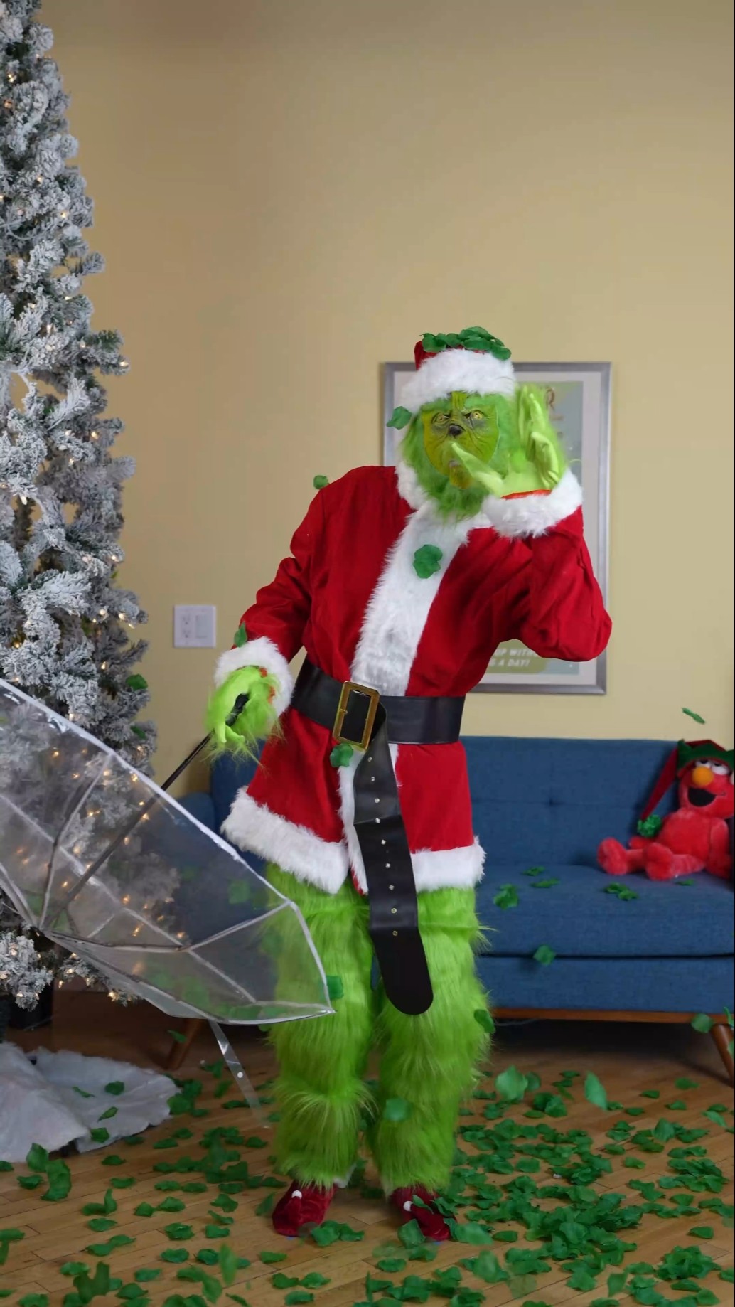THE GRINCH!! Merrick \u0026 the mean mean Grinch #transition #Christmas
