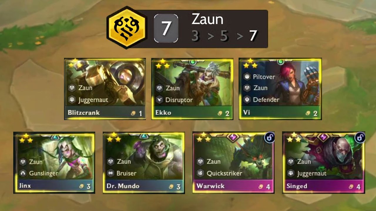7 Zaun ALL 3-Star⭐⭐⭐!? TFT Set 16