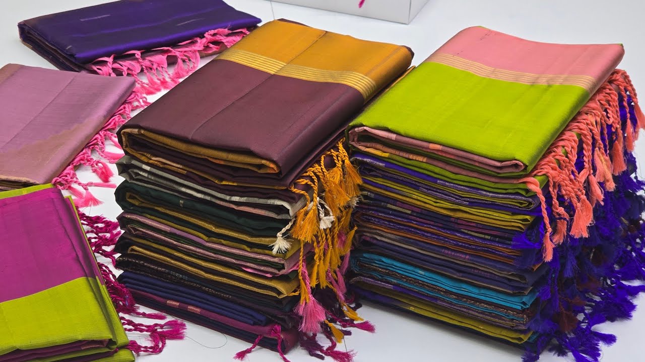 Discount Sale || New Year 2026 Special || Handloom Plain Pure Silk Sarees || Online Shopping 