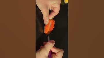 No music orange thread cutting #asmrcommunity #asmr #oddlysatisfying #threadcutting #satisfying