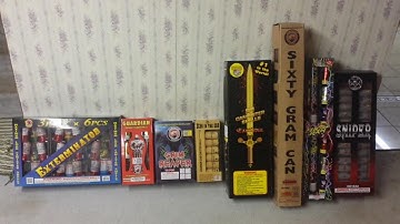 2015 Canister Shell Comparison (Fireworks) Demo - 8 Shells (World Class/Dominator/AFW/Winda/C. Edge)