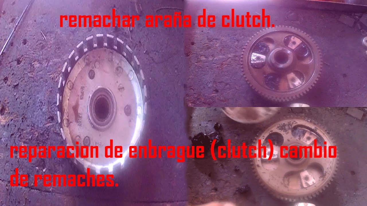 como remachar araña (embrague moto)