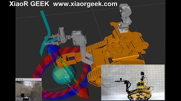 A ROS Robot with Arm synchronized control of Robot  by 3D Model,by XiaoR GEEK